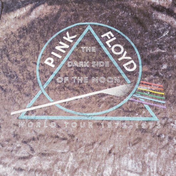 Pink Floyd velvet tee size Large gray the dark side of the moon - Picture 4 of 9